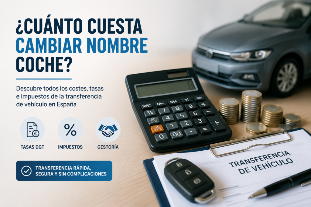 Cuánto cuesta cambiar nombre coche online