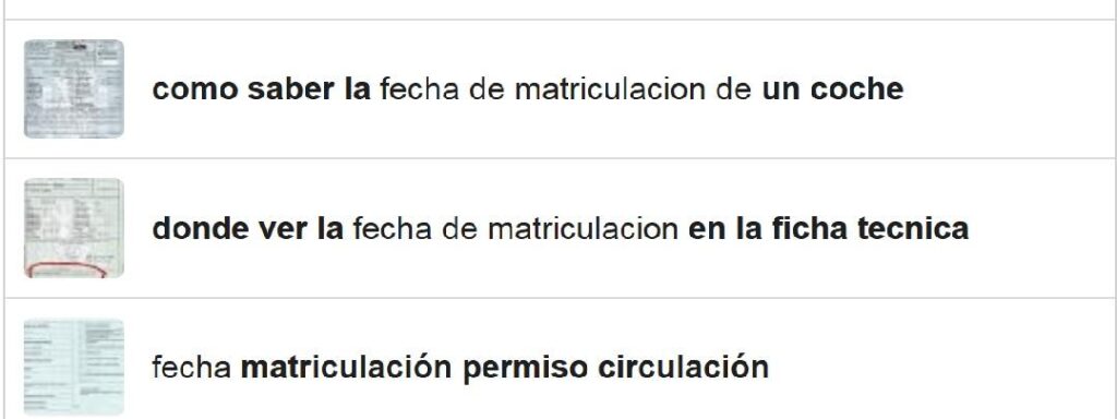 fecha matriculacion coche